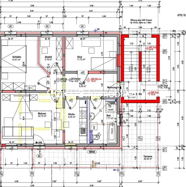 City - 3,5 Raum Whng., Stellplatz nach Verfügbarkeit