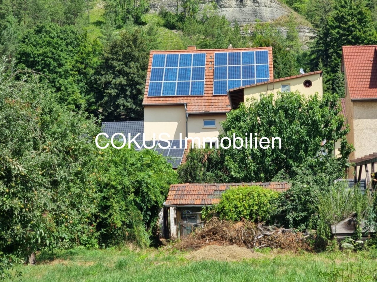 Gartenbereich + Haus Rückseite Gartenbereich + Haus Rückseite