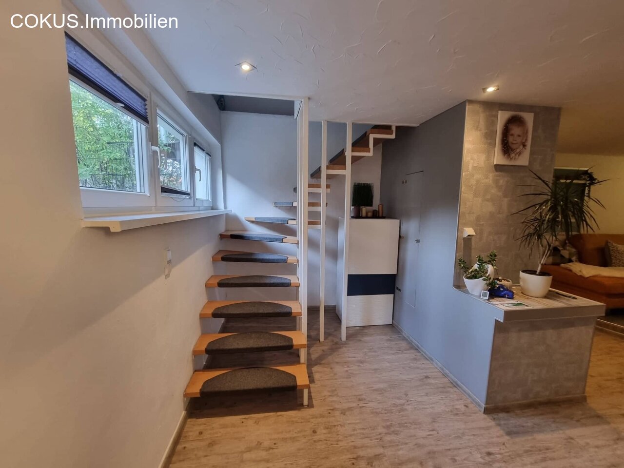 Treppe zum Dachgeschoss